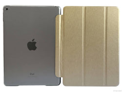 Etui iPad Air 2, couleur doré avec arrière transparent - Présentation au complet