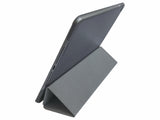 Etui iPad Air 2, couleur gris avec arrière transparent - Présentation de la face arrière en support