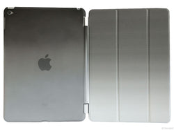 Etui iPad Air 2, couleur noir change en blanc avec arrière transparent - Présentation au complet