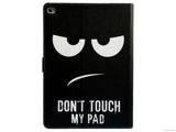 Etui iPad Air 2, couleur noir avec smiley "Touche pas mon iPad" - Présentation de la face arrière