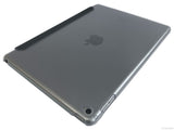 Etui iPad Air 2, couleur noir brillant avec arrière transparent - Présentation face arrière en 3D