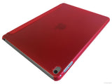 Etui iPad Air 2, couleur rouge avec arrière transparent - Présentation face arrière en 3D