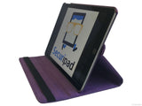 Etui iPad Air 2, couleur violet qui tourne à 360 degrés - Présentation de la face avant en support