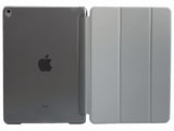 Etui iPad Air 2, couleur gris avec arrière transparent - Présentation au complet